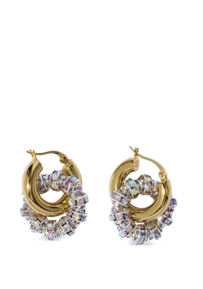 Pearl Octopuss. Y embellished hoop earrings - Gold