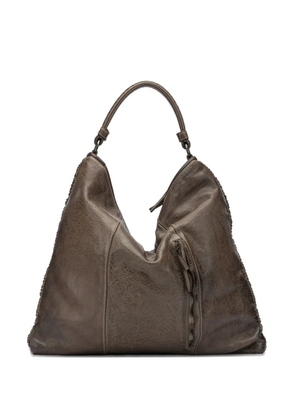 Reptile's House Wave woven shoulder bag - Brown