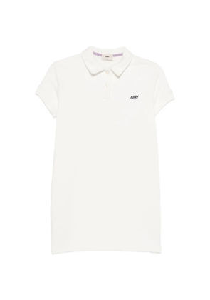 Autry polo-collar mini dress - White