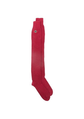 Moncler + Rick Owens hiking logo-patch socks - Red
