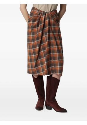 6397 tartan skirt - Orange