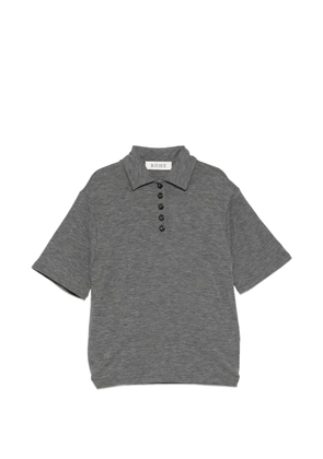 Róhe knitted polo top - Grey
