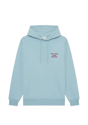 Drôle De Monsieur kangaroo-pocket hoodie - Blue