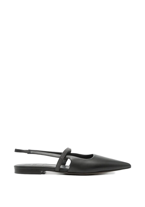 Brunello Cucinelli point-toe strap flat pumps - Black