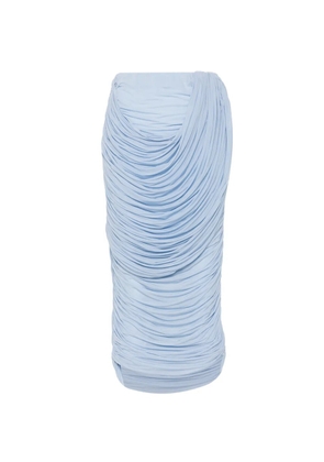 Magda Butrym ruched-detail midi skirt - Blue