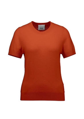 Allude fitted short-sleeve sweater - Orange