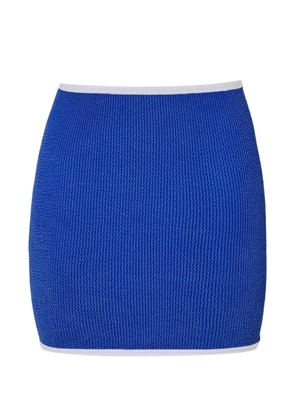 Hunza G Devyn crinkle trim-detail skirt - Blue