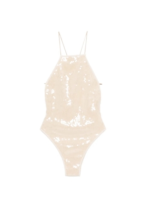 Oséree sequin embellished swimsuit - Neutrals