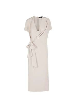 Federica Tosi v-neck bow dress - Neutrals