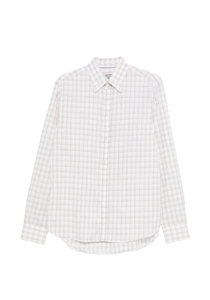 Canali checked shirt - White