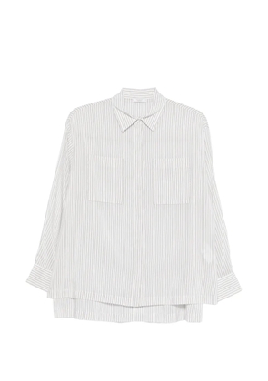 Peserico striped-pattern shirt - White