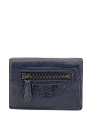Balenciaga mini Le city zip leather wallet - Blue