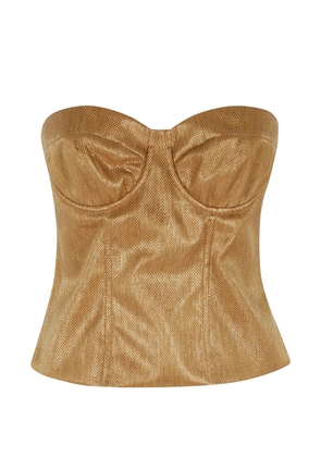 Federica Tosi strapless bustier top - Gold