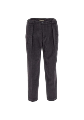 Briglia 1949 pleated velvet trousers - Grey