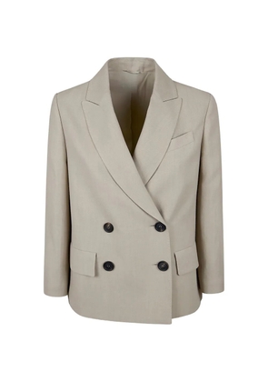 Brunello Cucinelli double-breasted blazer - Neutrals