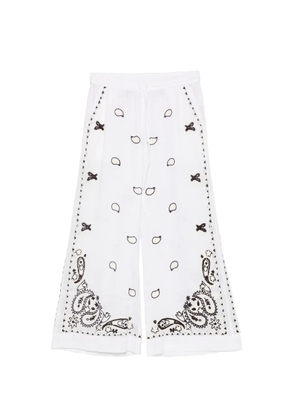 P.A.R.O.S.H. embroidery trousers - White