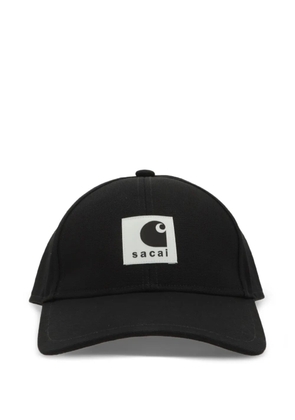 Carhartt WIP x Sacai logo-patch baseball cap - Black