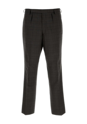 Prada pleated checked trousers - Brown