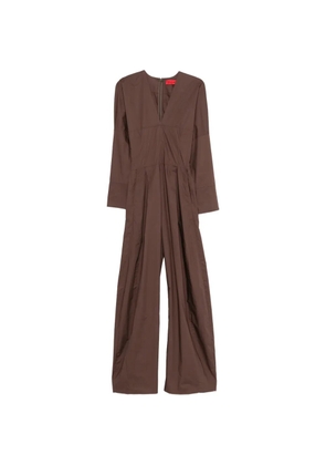 THELATEST V-neck long-sleeve jumpsuit - Brown