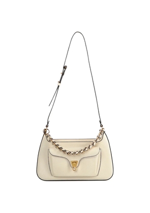 Coccinelle chain leather shoulder bag - Neutrals