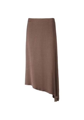 Peserico asymmetric-hem midi skirt - Brown
