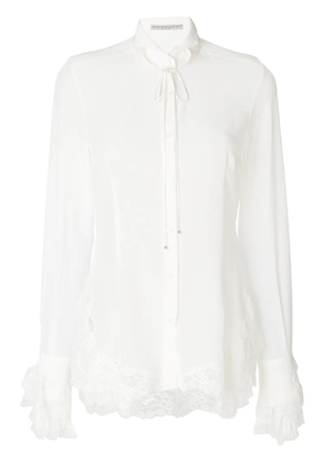 Ermanno Scervino lace frill blouse - White