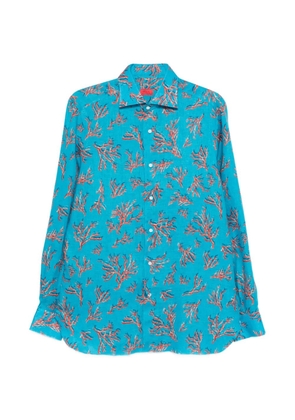 Isaia patterned shirt - Blue