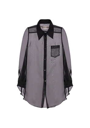 Comme Des Garçons organza pocket shirt - Black