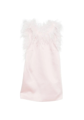 Retrofete feather-detail mini dress - Pink