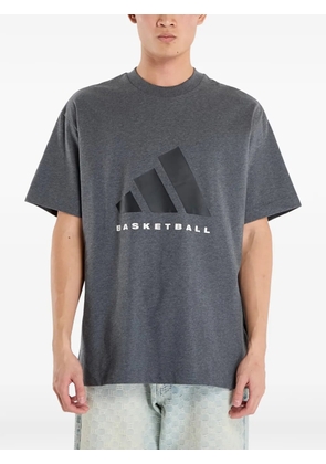 adidas Basketball logo-print T-shirt - Grey
