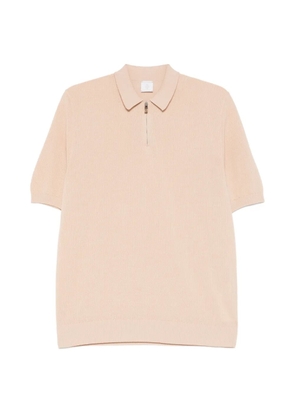 Eleventy half-zip short-sleeve polo shirt - Neutrals