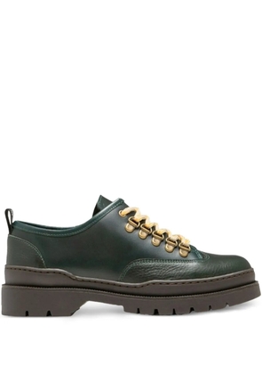 KLEMAN Courrier CG eyelet leather derby shoes - Green