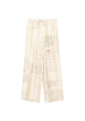 Róhe printed silk trousers - Neutrals