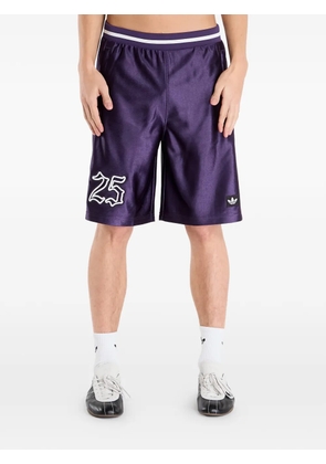 adidas number-graphic shorts - Purple