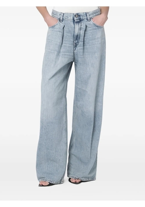 Haikure whiskering-effect jeans - Blue