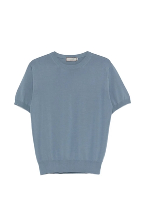 Canali short-sleeve knitted T-shirt - Blue