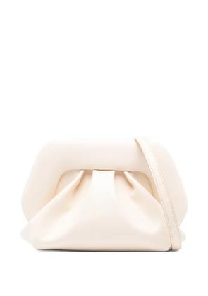 Themoirè small Bios ruched clutch bag - Neutrals