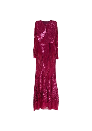 MIAU by Clara Rotescu Halo sequinned maxi dress - Red
