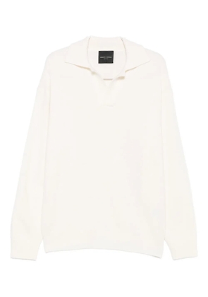 Roberto Collina polo-neck wool sweater - White
