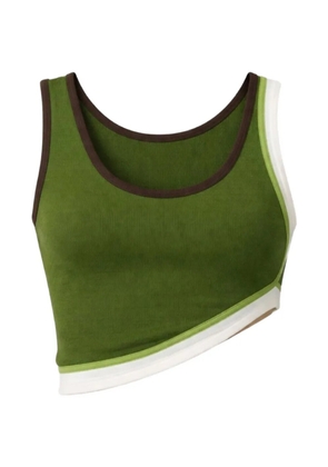Christopher Esber asymmetric ribbed tank top - Green