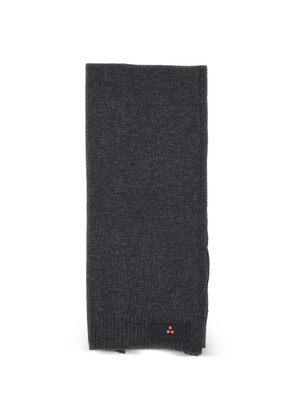 Peuterey Adasic ribbed logo-patch scarf - Grey