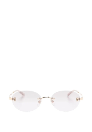 Cartier Eyewear rimless oval-frame sunglasses - Gold