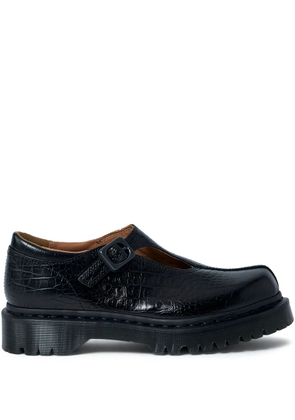 Dr. Martens Rejena MJ croc-embossed buckled shoes - Black