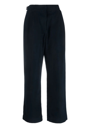 A.P.C. pleat-detail wide-leg cotton trousers - Blue