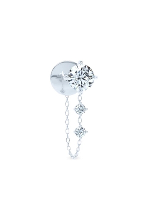 LOEV diamond chain-link stud earring - Silver