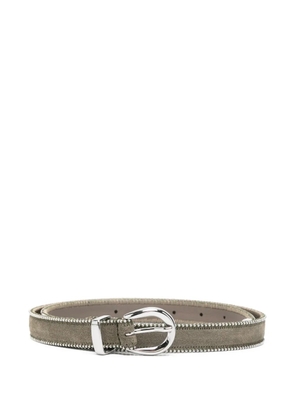 Peserico stud-embellished suede belt - Green