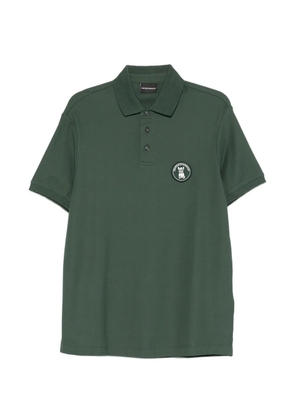Emporio Armani logo-patch shirt-sleeve polo shirt - Green