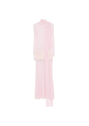 Atu Body Couture feather scarf maxi dress - Pink