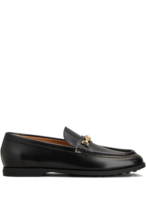 Tod's gold-tone hardware loafers - Black