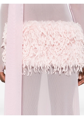 Atu Body Couture feather scarf maxi dress - Pink